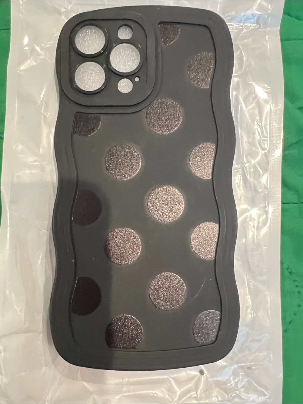 Black Polka Dot Protective Phone Case - Compatible Cell Phone Accessory